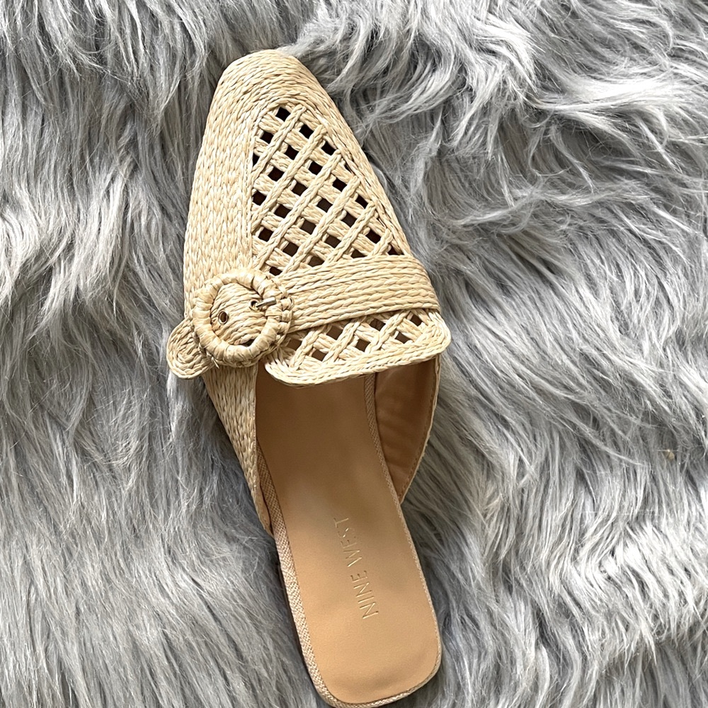 Nine West Cream Colored Woven Mules - Picture 4 of 5